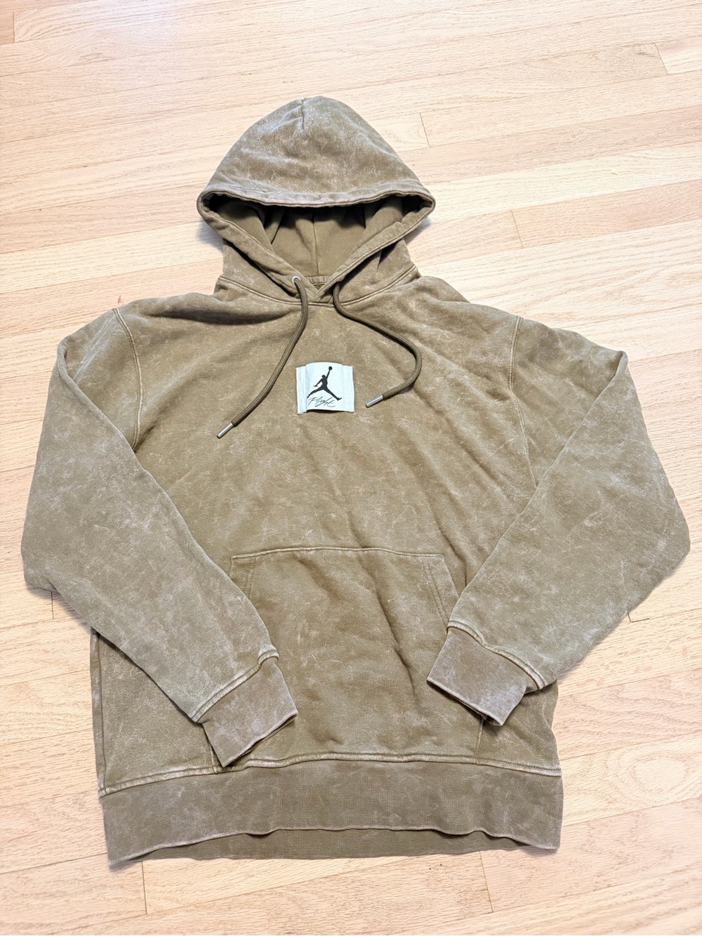Jordan Olive Green Washed Pullover Hoodie